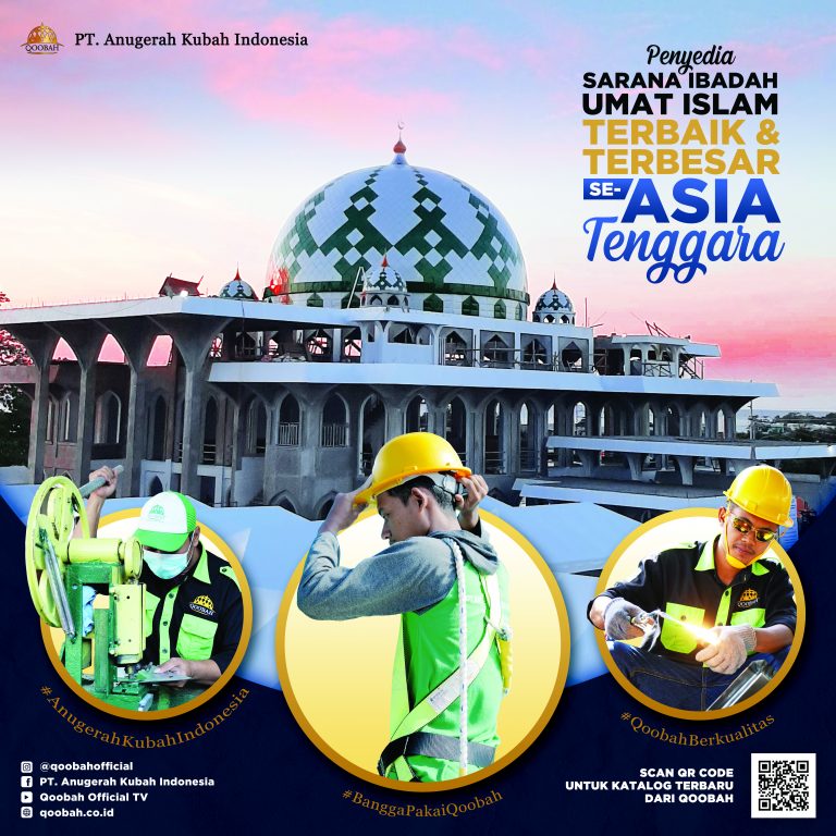 kontraktor kubah masjid enamel galvalum stainless gold