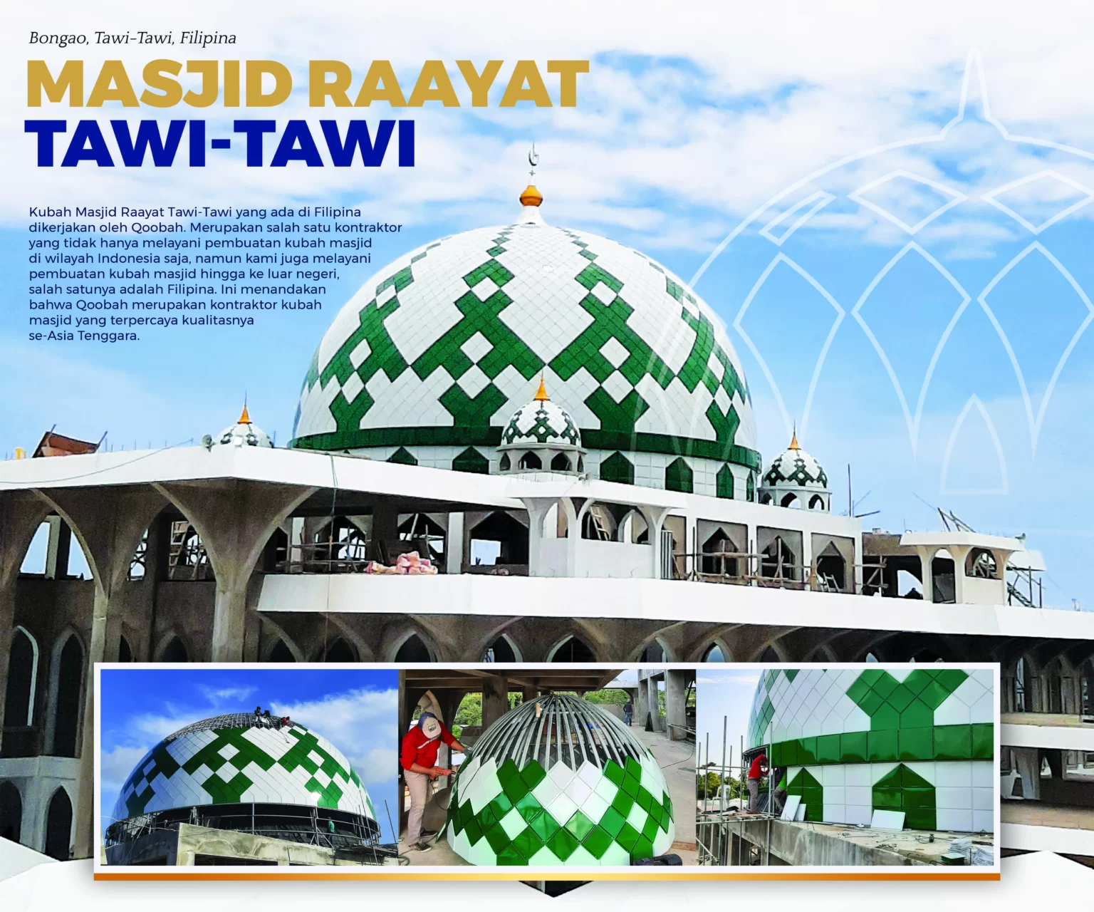 karya kubah masjid qoobah