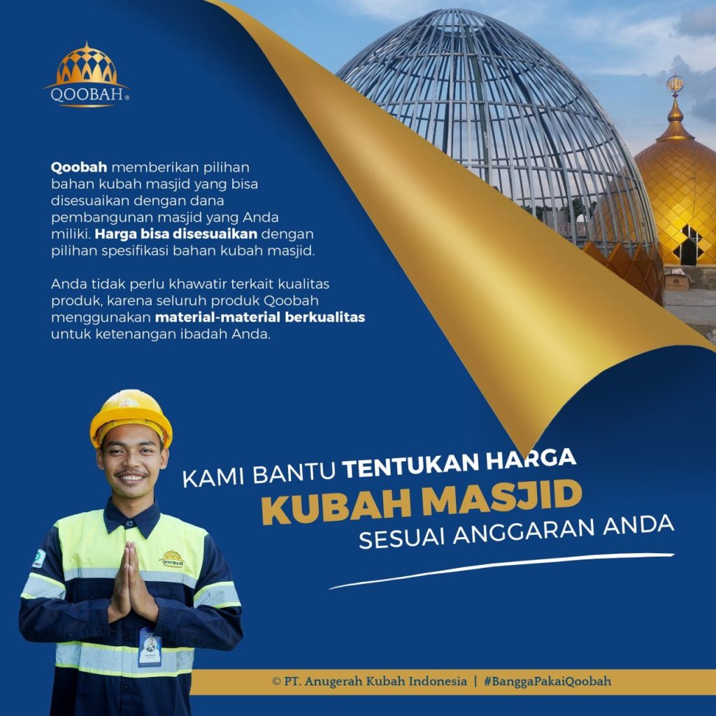 Harga Kubah Masjid Manado, Jual Kubah Masjid Modern 2026