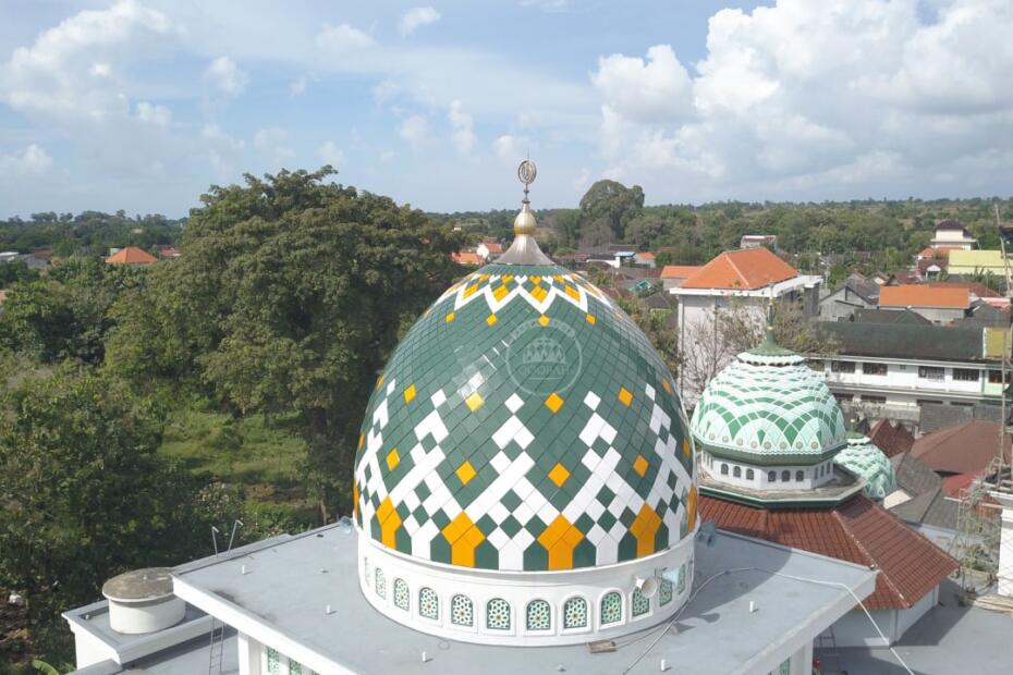 harga kubah masjid diameter 6 meter bahan enamel